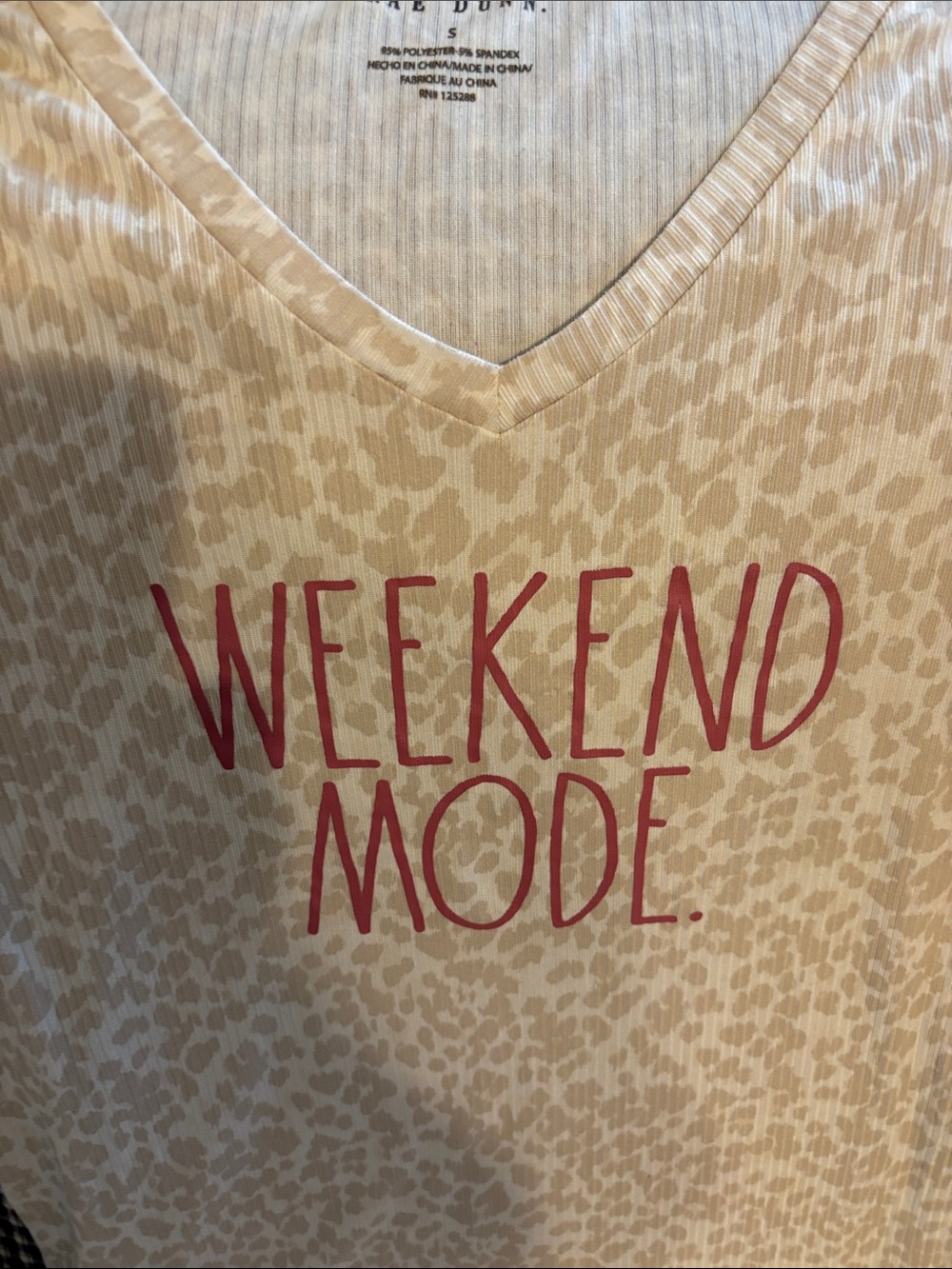 Rae Dunn sleep shirt
with 'WEEKEND MODE' text - Picture 4 of 5